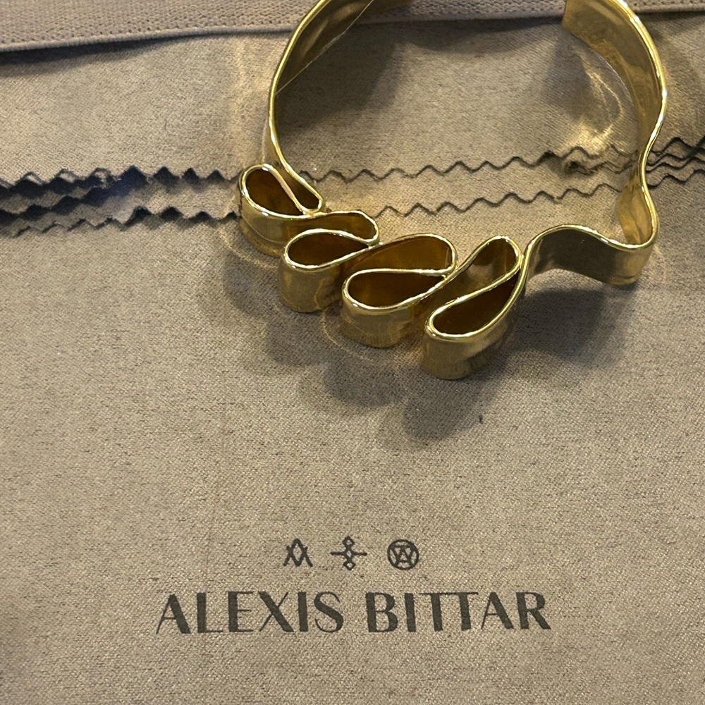 Alexis Bittar Gold Sculptural Bracelet